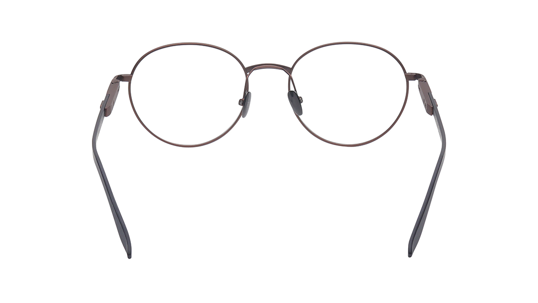 Image 5 of Brown Geometric Rimmed Eyeglasses for Men from Titan Available at Titan Eye+