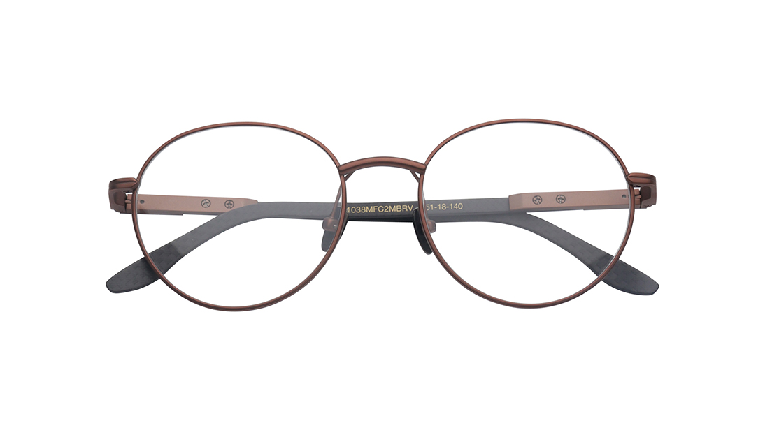 Image 3 of Brown Geometric Rimmed Eyeglasses for Men from Titan Available at Titan Eye+