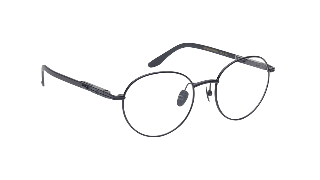 Black Geometric Rimmed Eyeglasses for Men