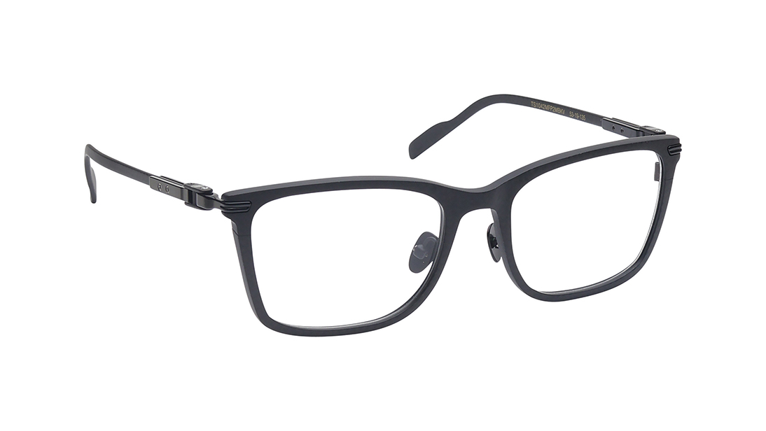 Black Rectangle Rimmed Eyeglasses for Men