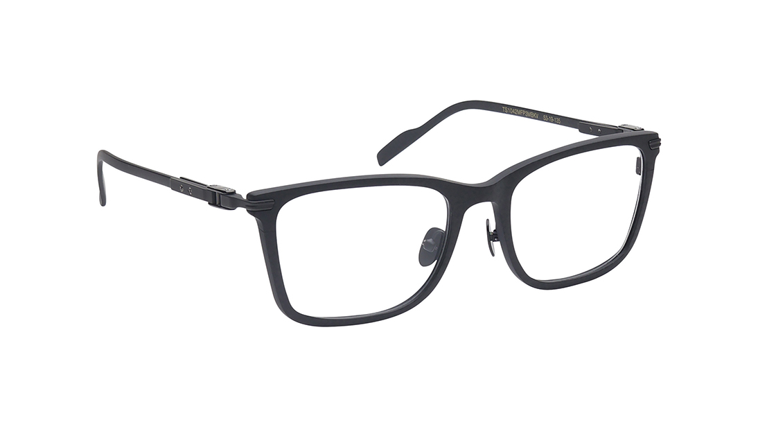 Black Rectangle Rimmed Eyeglasses for Men