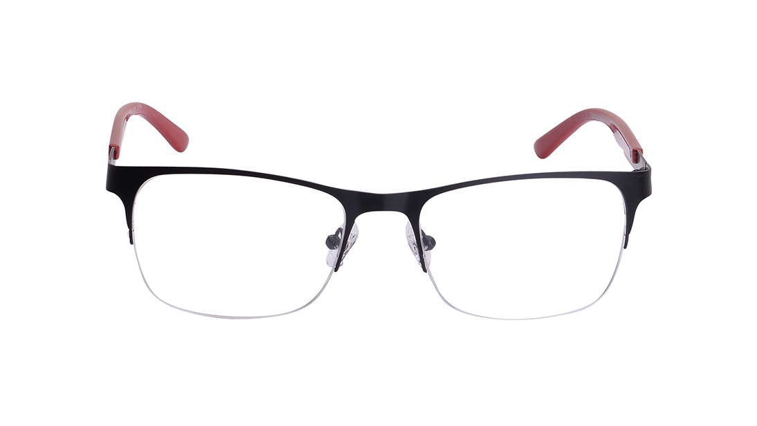 Image 1 of Black Square Eyeglasses for Men from Titan Available at Titan Eye+