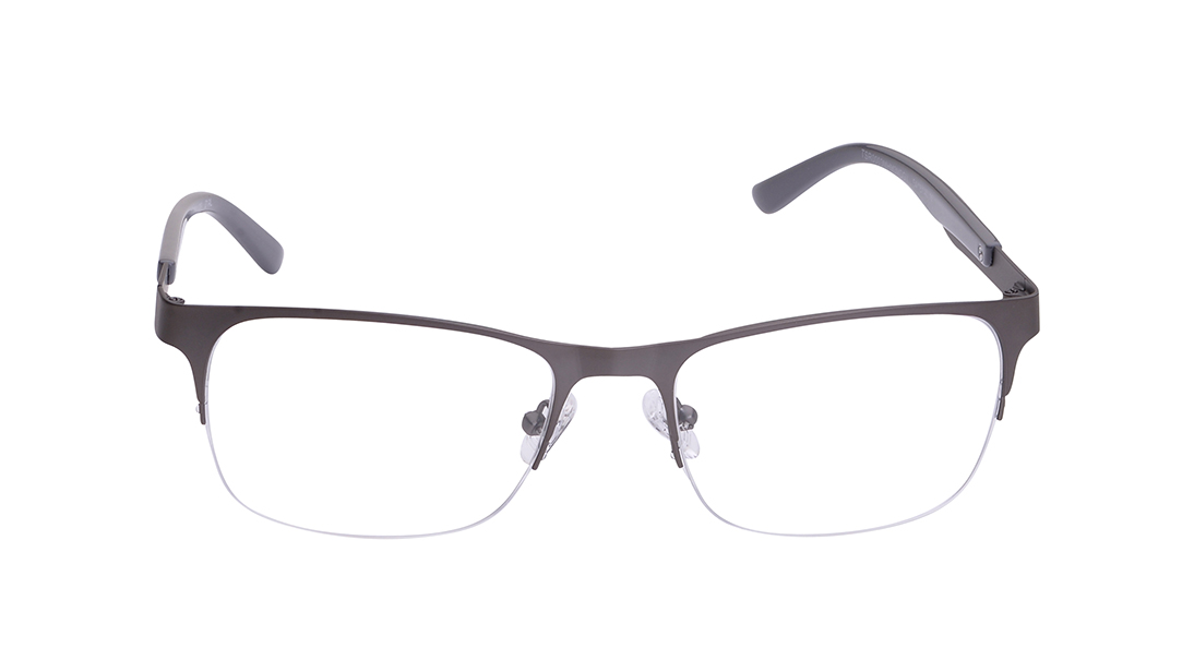 Image 1 of Gun Metal Square Eyeglasses for Men from Titan Available at Titan Eye+