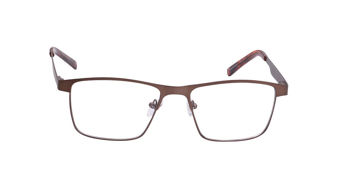 Image 1 of Brown Square Eyeglasses for Men from Titan Available at Titan Eye+