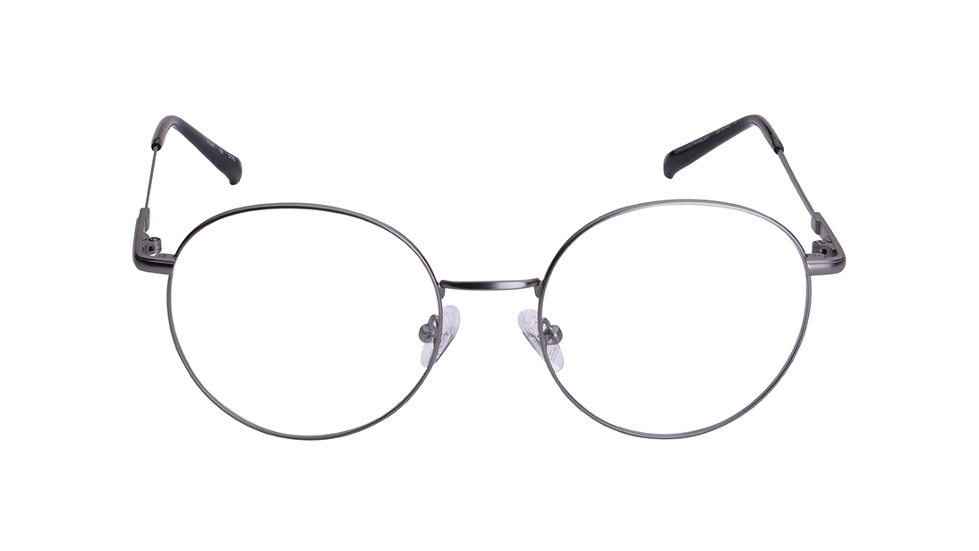 Image 1 of Grey Round Rimmed Eyeglasses for Men And Women from Titan Available at Titan Eye+