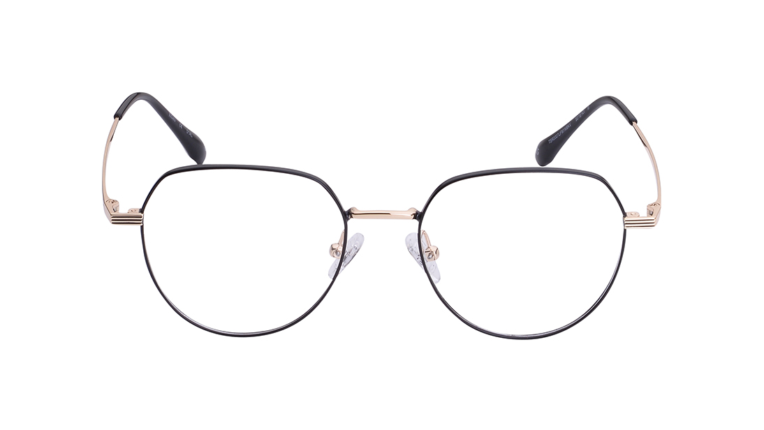 Image 1 of Black Polygon Rimmed Eyeglasses for Men And Women from Titan Available at Titan Eye+