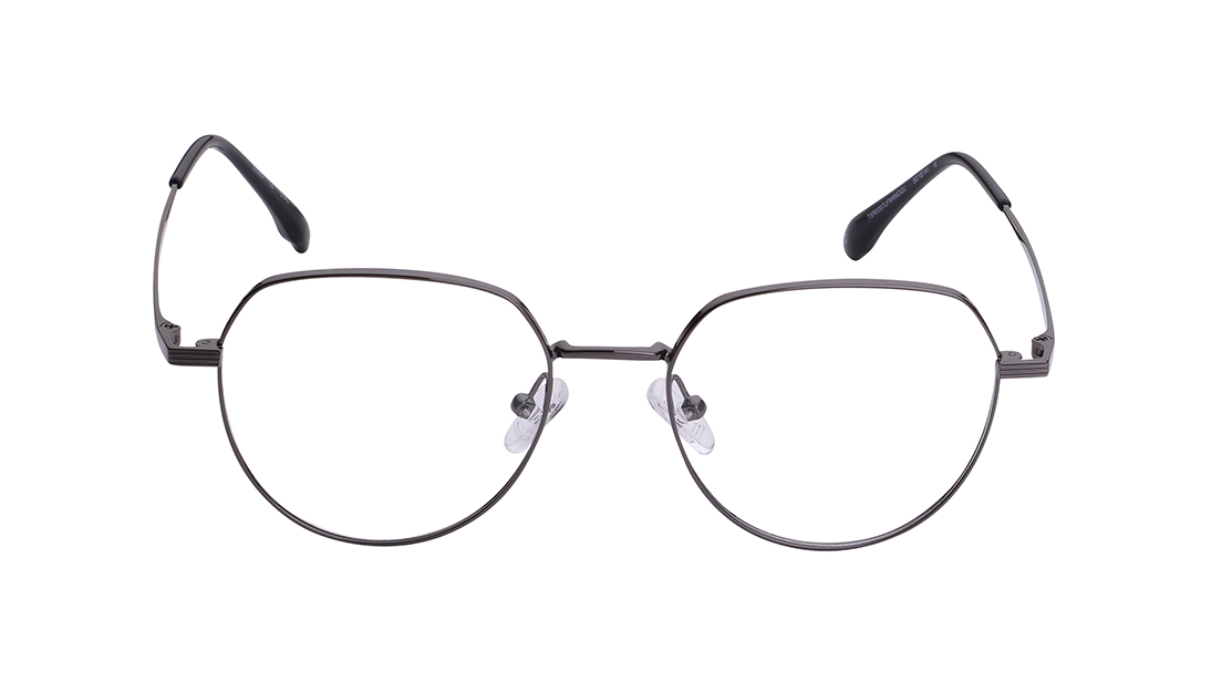 Image 1 of Grey Polygon Eyeglasses for Men and Women from Titan Available at Titan Eye+
