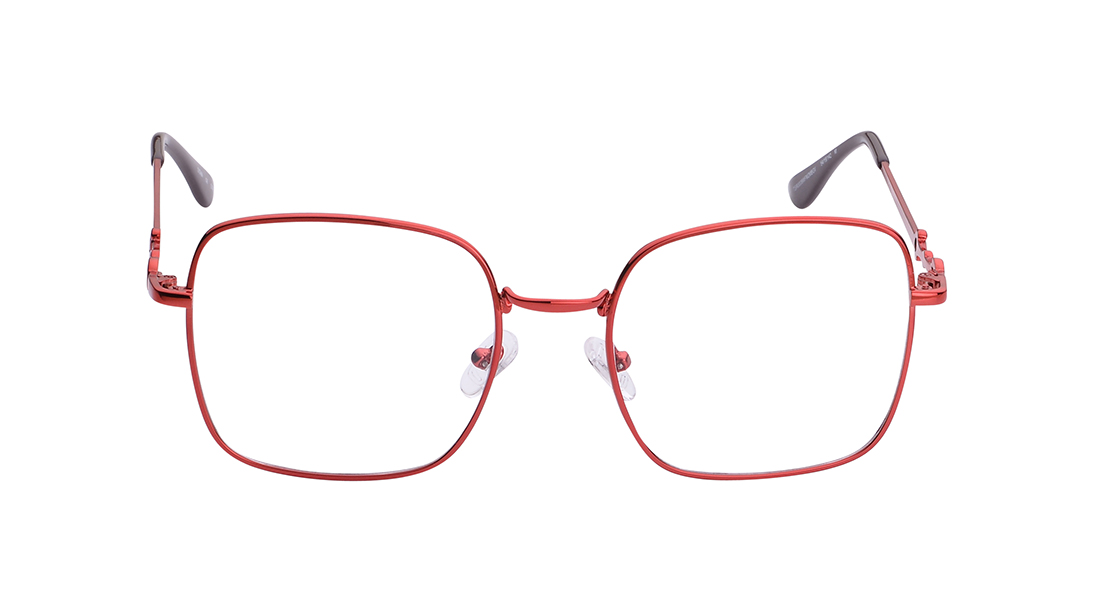 Image 1 of Maroon Rectangle Rimmed Eyeglasses for Women from Titan Available at Titan Eye+