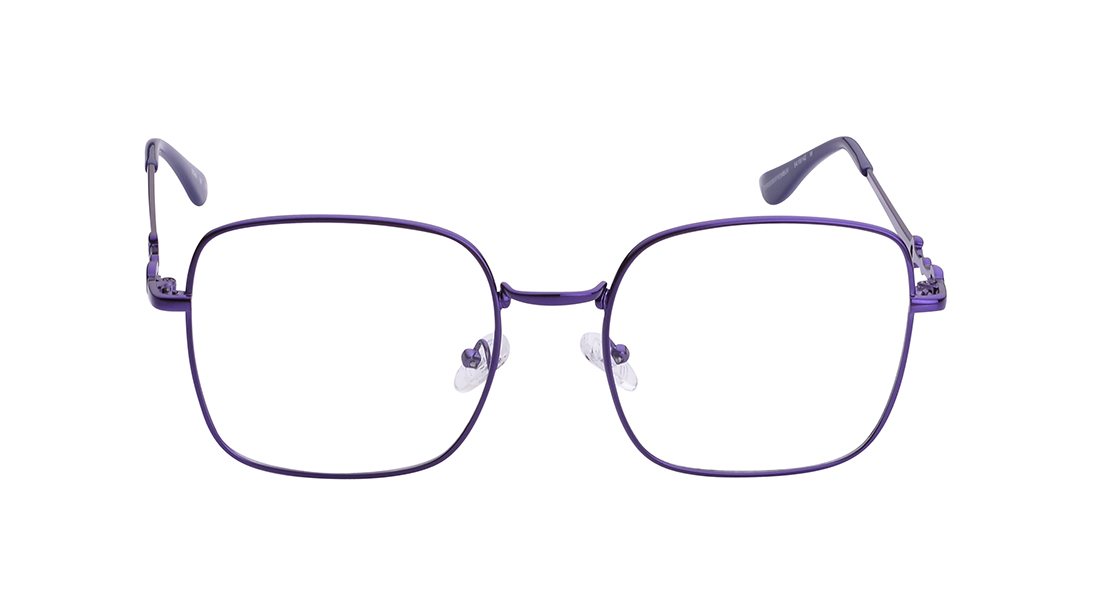Image 1 of Blue Rectangle Rimmed Eyeglasses for Women from Titan Available at Titan Eye+