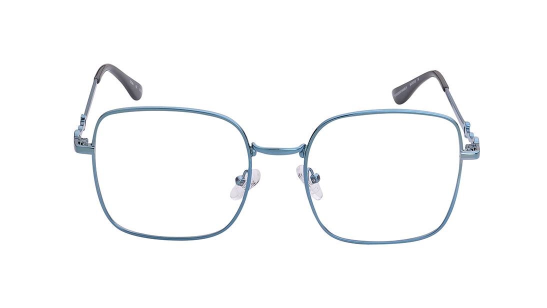 Image 1 of Blue Rectangle Rimmed Eyeglasses for Women from Titan Available at Titan Eye+