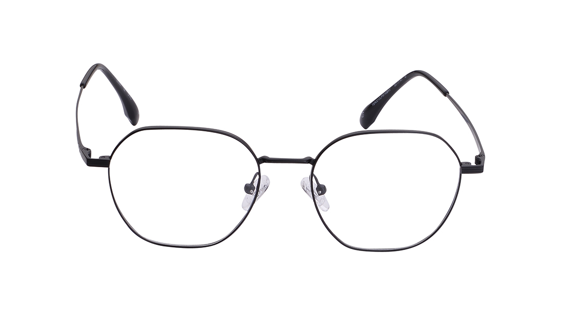 Image 1 of Black Polygon Eyeglasses for Men and Women from Titan Available at Titan Eye+