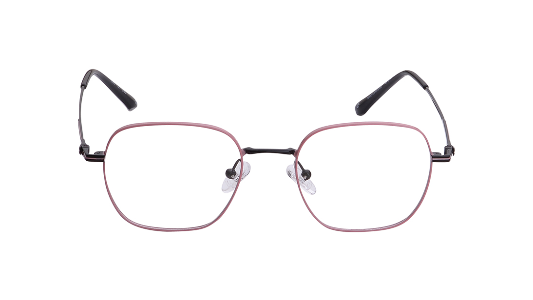 Image 1 of Pink Polygon Rimmed Eyeglasses for Men And Women from Titan Available at Titan Eye+