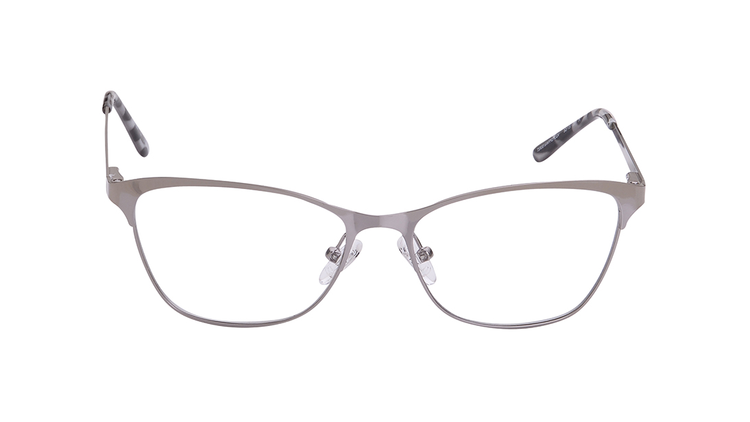 Image 1 of Grey Cateye Rimmed Eyeglasses for Women from Titan Available at Titan Eye+
