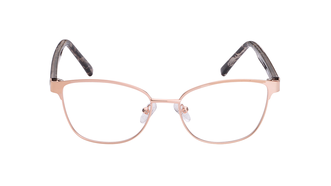 Image 1 of Rose Gold Cateye Rimmed Eyeglasses for Women from Titan Available at Titan Eye+