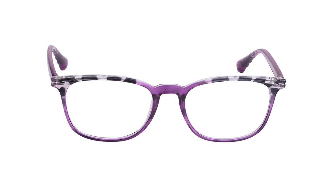 Image 1 of Purple Square Rimmed Eyeglasses for Women from Titan Available at Titan Eye+