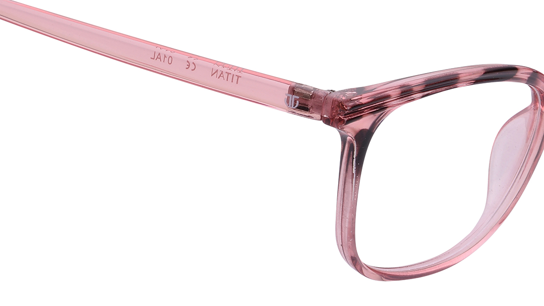 Image 3 of Brown Square Rimmed Eyeglasses for Women from Titan Available at Titan Eye+