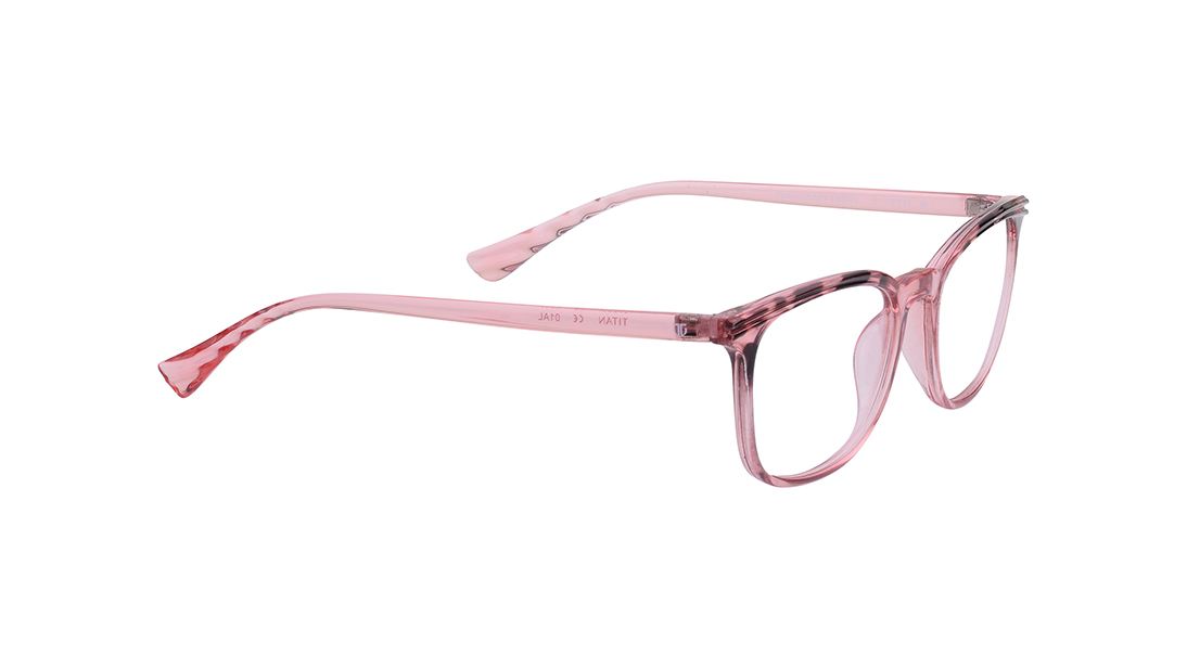 Image 5 of Brown Square Rimmed Eyeglasses for Women from Titan Available at Titan Eye+