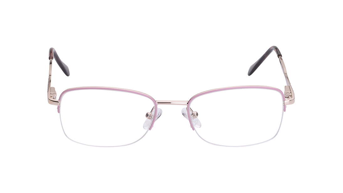 Image 1 of Rose Gold Rectangle Eyeglasses for Women from Titan Available at Titan Eye+
