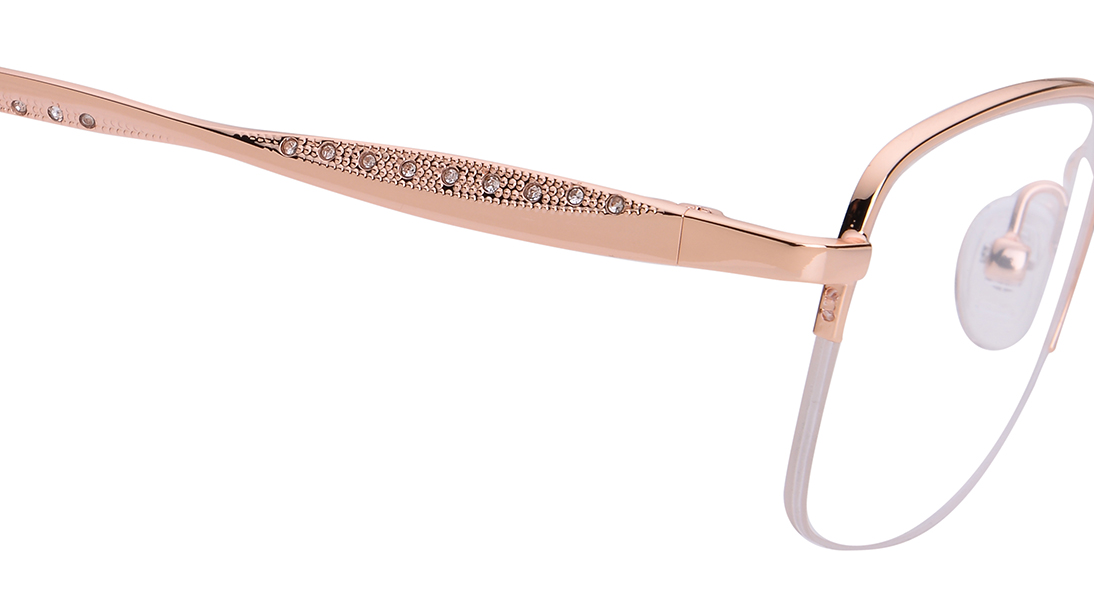 Rose Gold Aviator Glasses Womens Gold Eyeglass Frames Fossil FW107