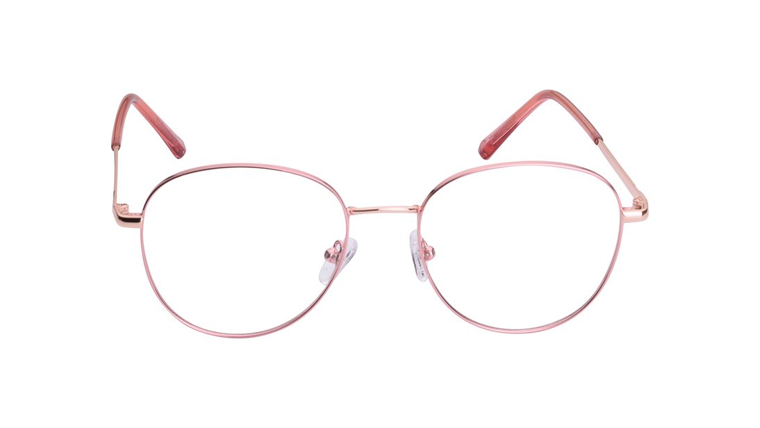 Image 1 of Pink Round Rimmed Eyeglasses for Women from Titan Available at Titan Eye+