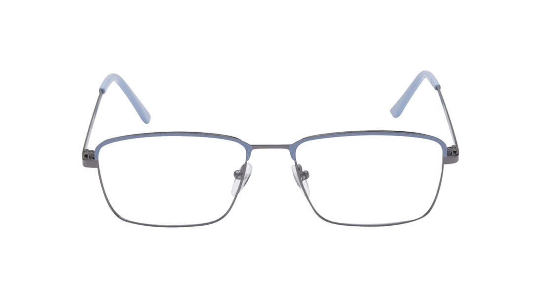 Image 1 of Gun Metal Rectangle Eyeglasses for Men from Titan Available at Titan Eye+