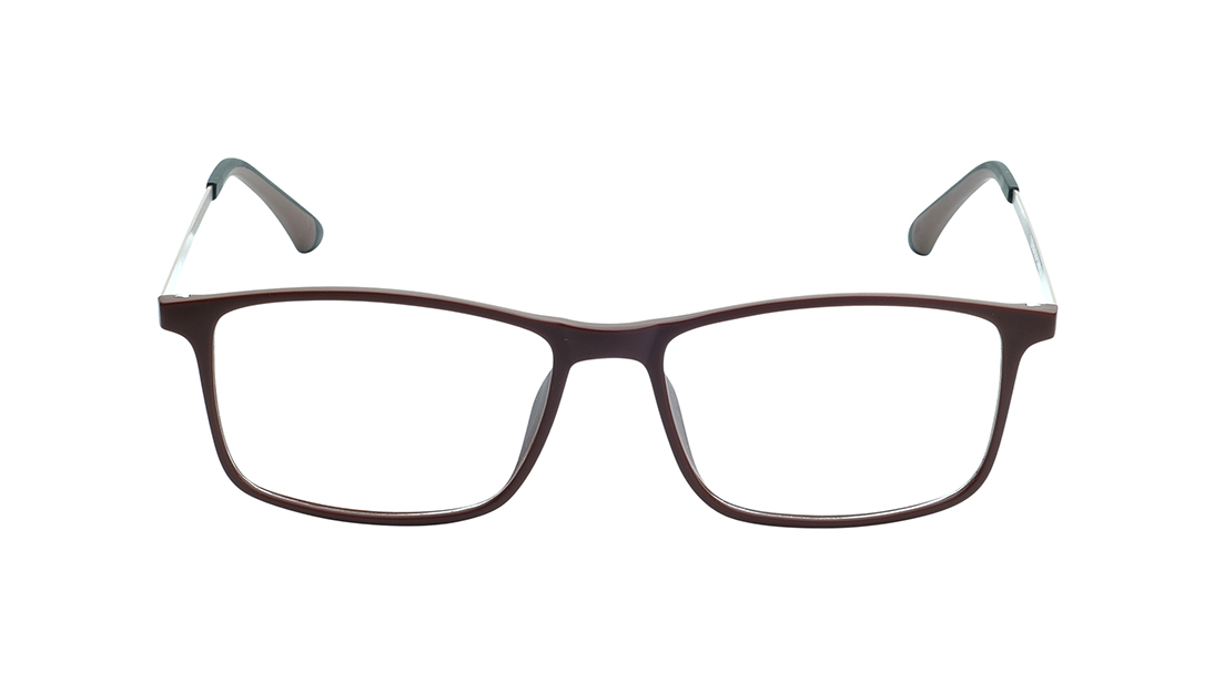 Image 1 of Red Rectangle Rimmed Eyeglasses for Men and Women from Titan Available at Titan Eye+
