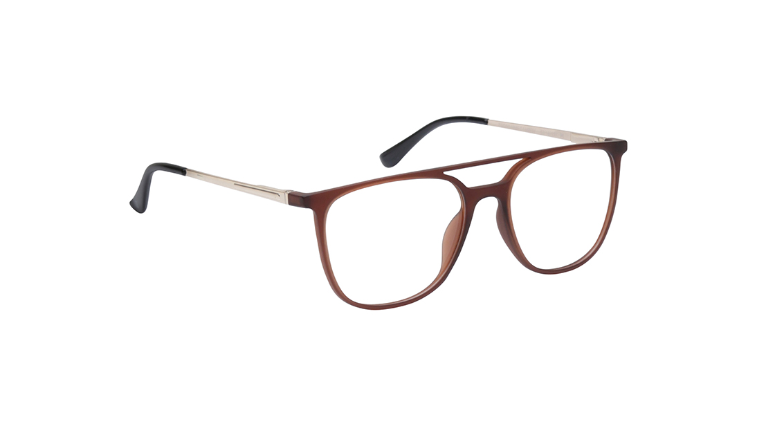 Brown Square Rimmed Eyeglasses for Men