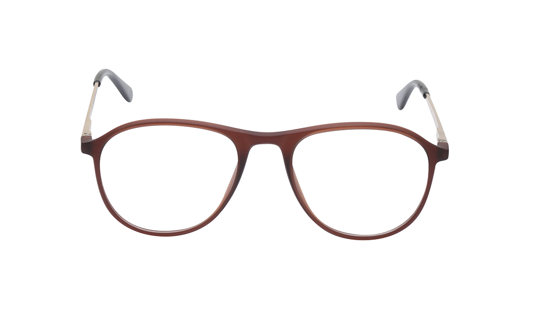 Image 1 of Brown Oval Rimmed Eyeglasses for Men And Women from Titan Available at Titan Eye+