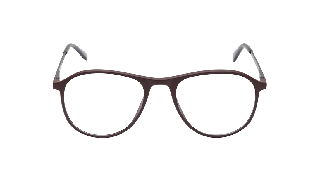 Image 1 of Brown Oval Rimmed Eyeglasses for Men and Women from Titan Available at Titan Eye+