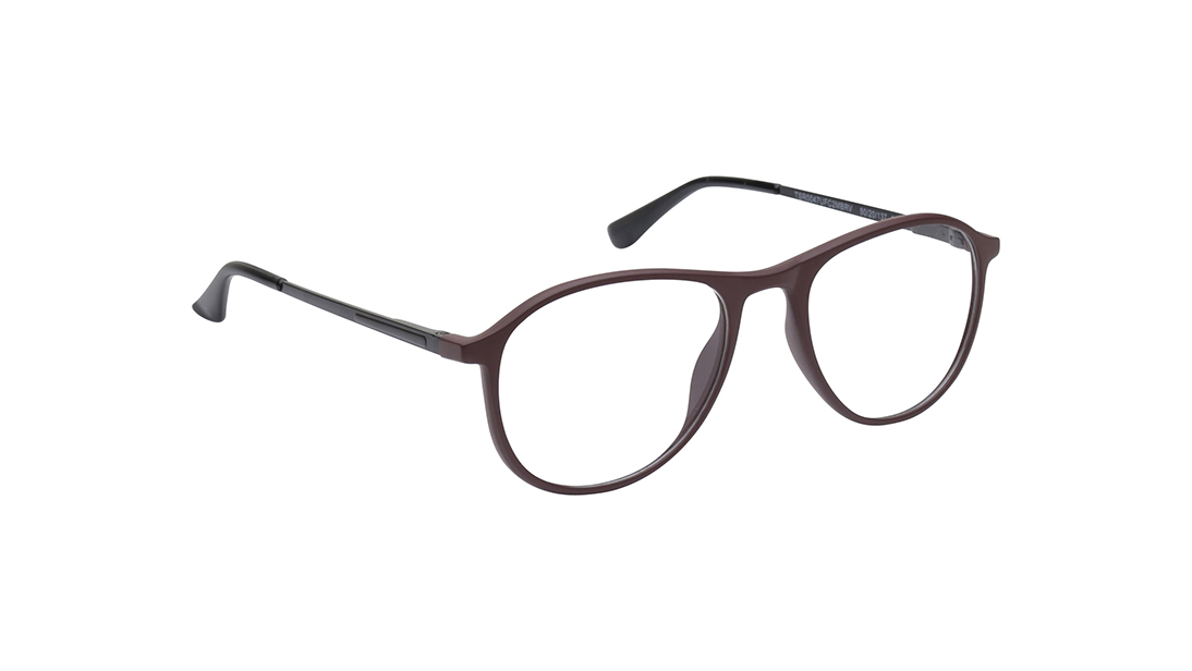 Brown Oval Rimmed Eyeglasses for Men and Women