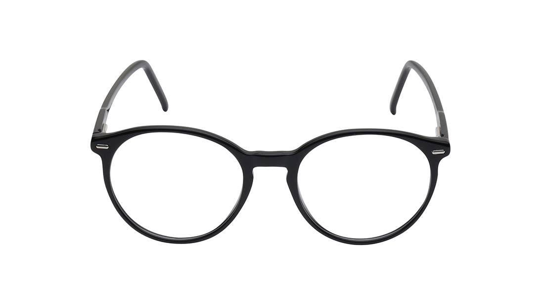 Image 1 of Black Round Eyeglasses for Men from Titan Available at Titan Eye+