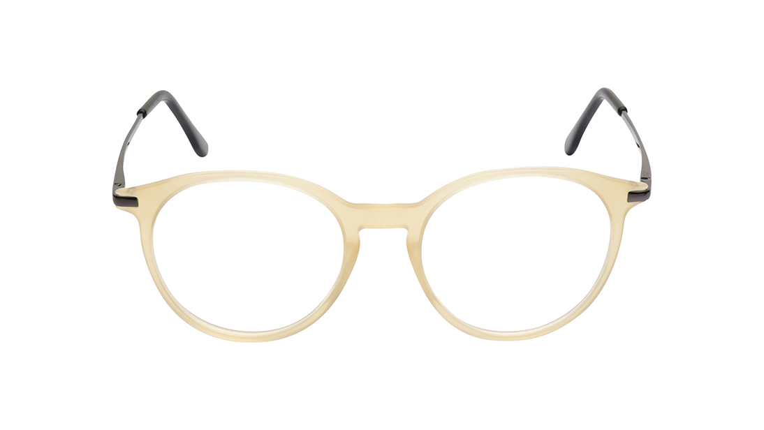 Image 1 of Yellow Oval Eyeglasses for Men and Women from Titan Available at Titan Eye+