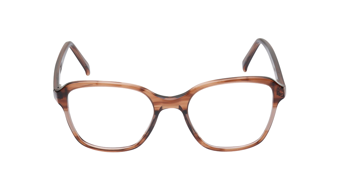 Image 1 of Brown Wayfarer Eyeglasses for Men and Women from Titan Available at Titan Eye+