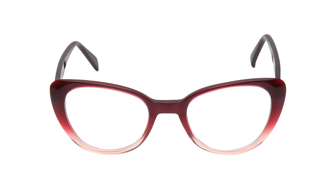 Image 1 of Red CatEye Rimmed Eyeglasses for Women from Titan Available at Titan Eye+