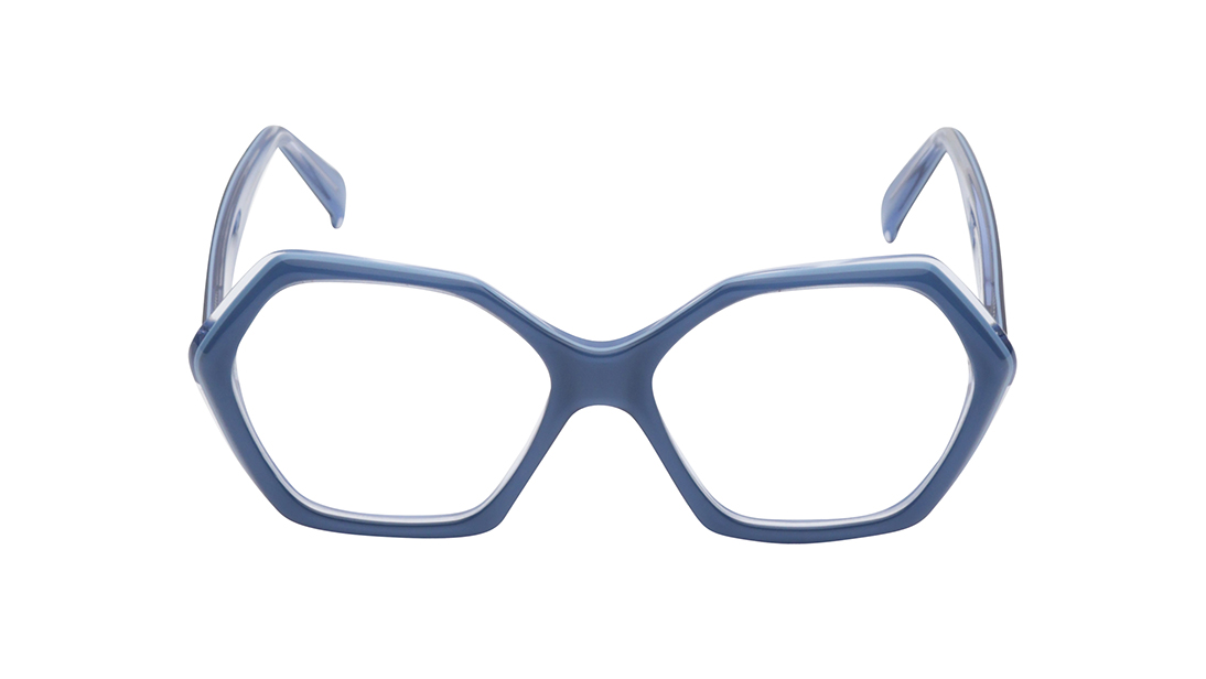 Image 1 of Blue Hexagon Eyeglasses for Women from Titan Available at Titan Eye+