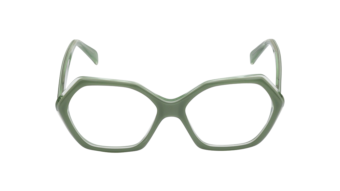 Image 1 of Green Hexagon Eyeglasses for Women from Titan Available at Titan Eye+