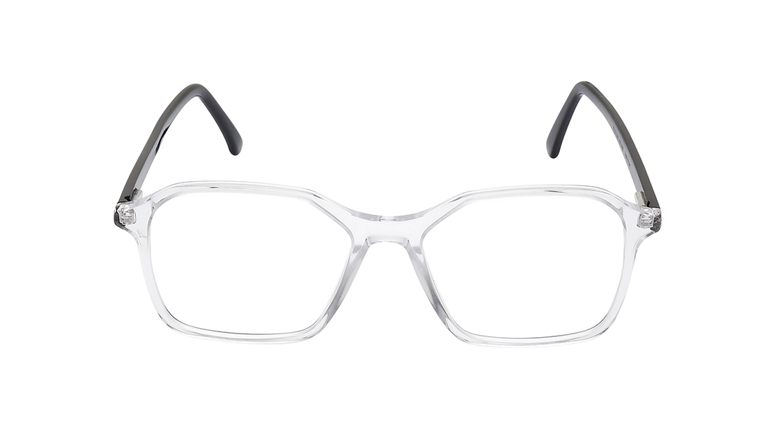 Image 1 of Transparent Geometric Rimmed Eyeglasses for Men from Titan Available at Titan Eye+