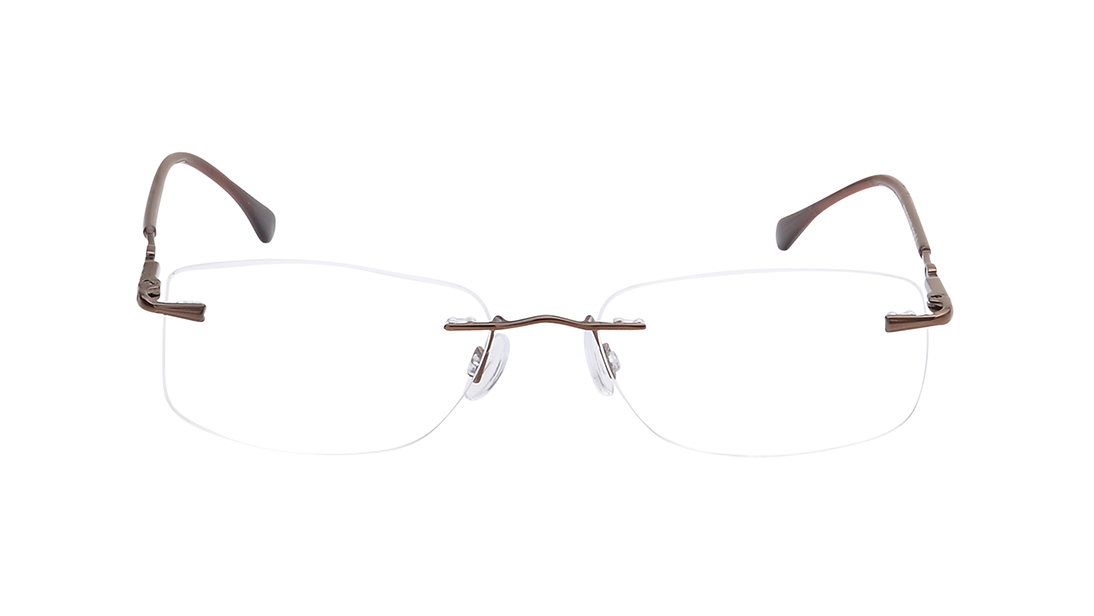 Image 1 of Brown Square Eyeglasses for Women from Titan Available at Titan Eye+