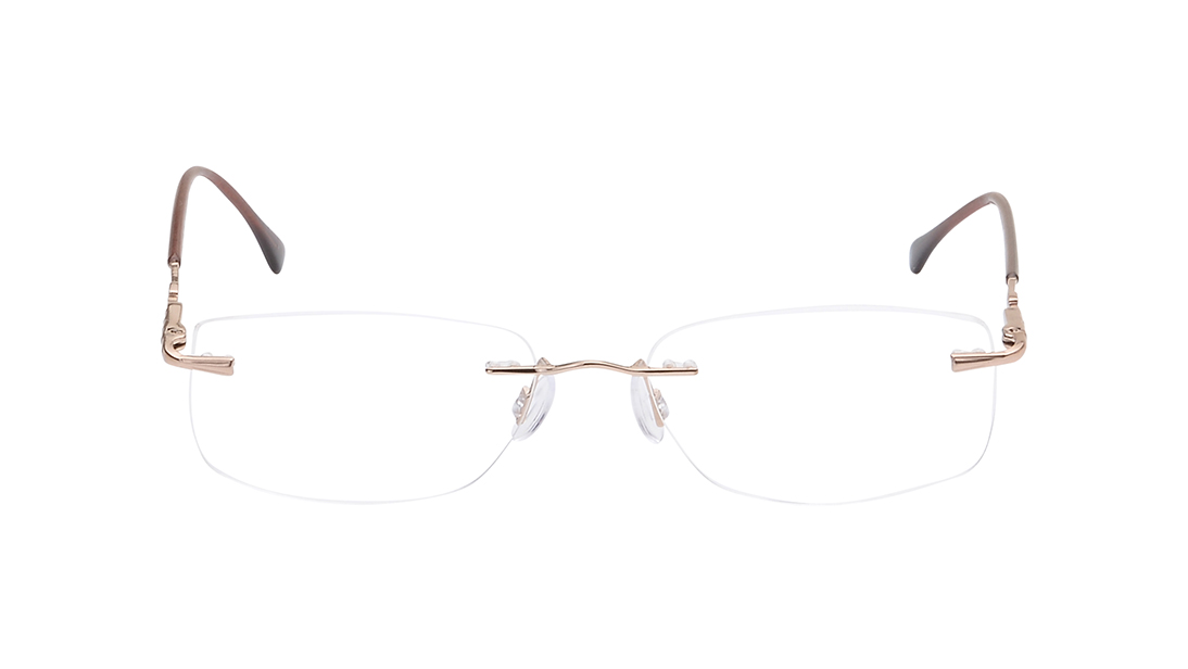 Image 1 of Rose Gold Square Eyeglasses for Women from Titan Available at Titan Eye+