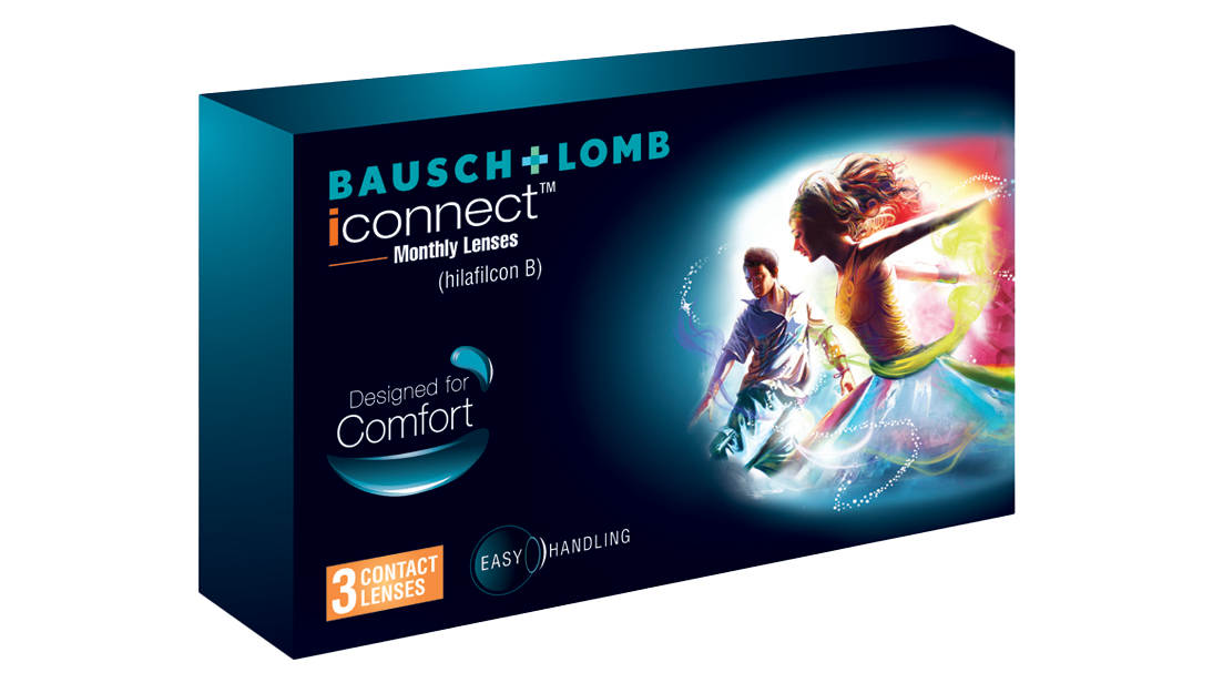 Image 1 of Monthly Disposable I Connect Bausch and Lomb Contact lenses Pack of 3 from Bausch And Lomb Available at Titan Eye+
