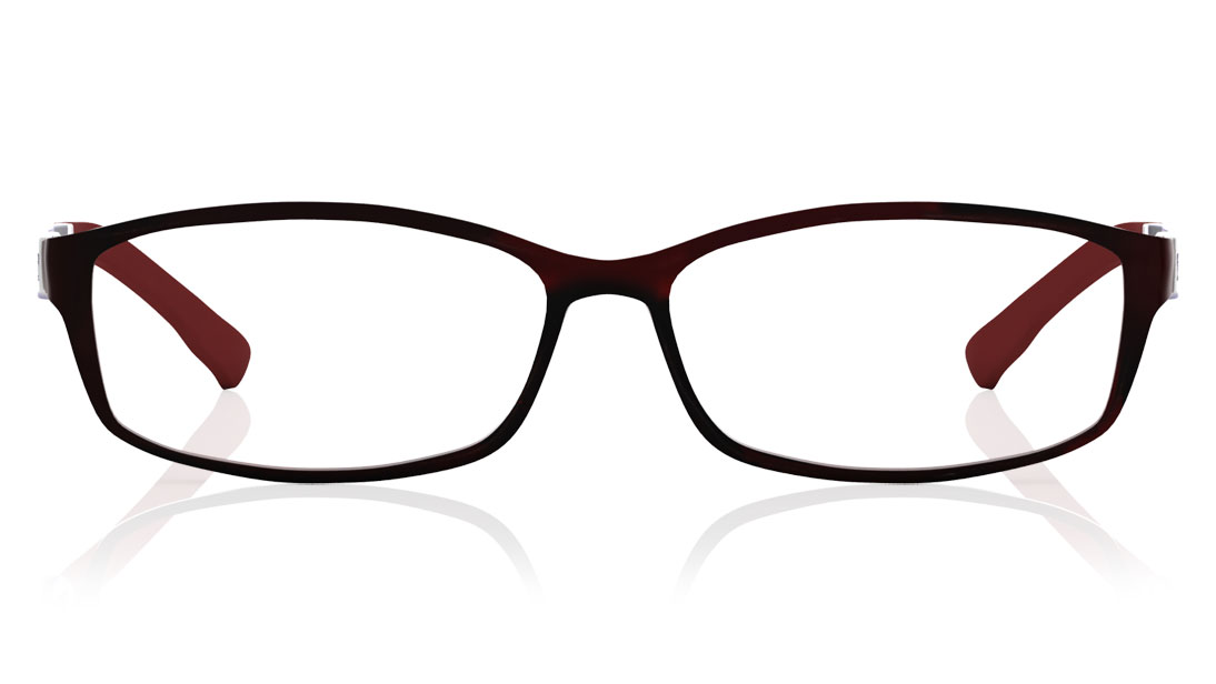 Image 1 of Maroon Rectangle Eyeglasses for Kids from Dash Available at Titan Eye+