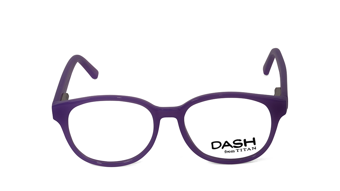 Image 1 of Purple Oval Eyeglasses for Kids from Dash Available at Titan Eye+