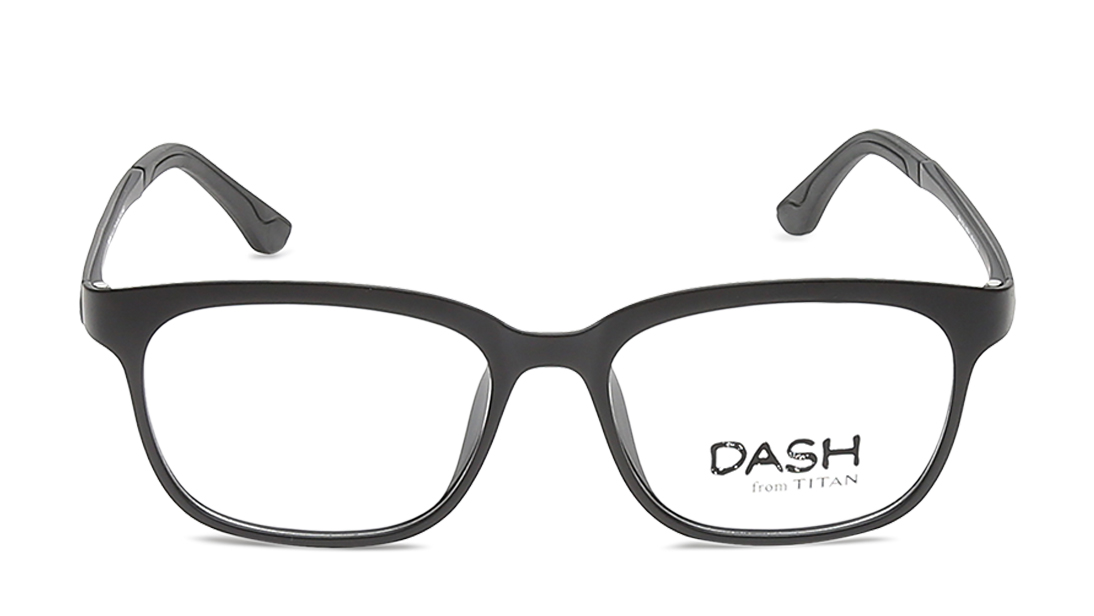 Image 1 of Black Wayfarer Eyeglasses for Kids from Dash Available at Titan Eye+