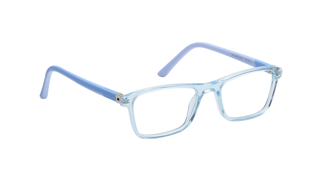 Blue Rectangle Rimmed Eyeglasses for Kids