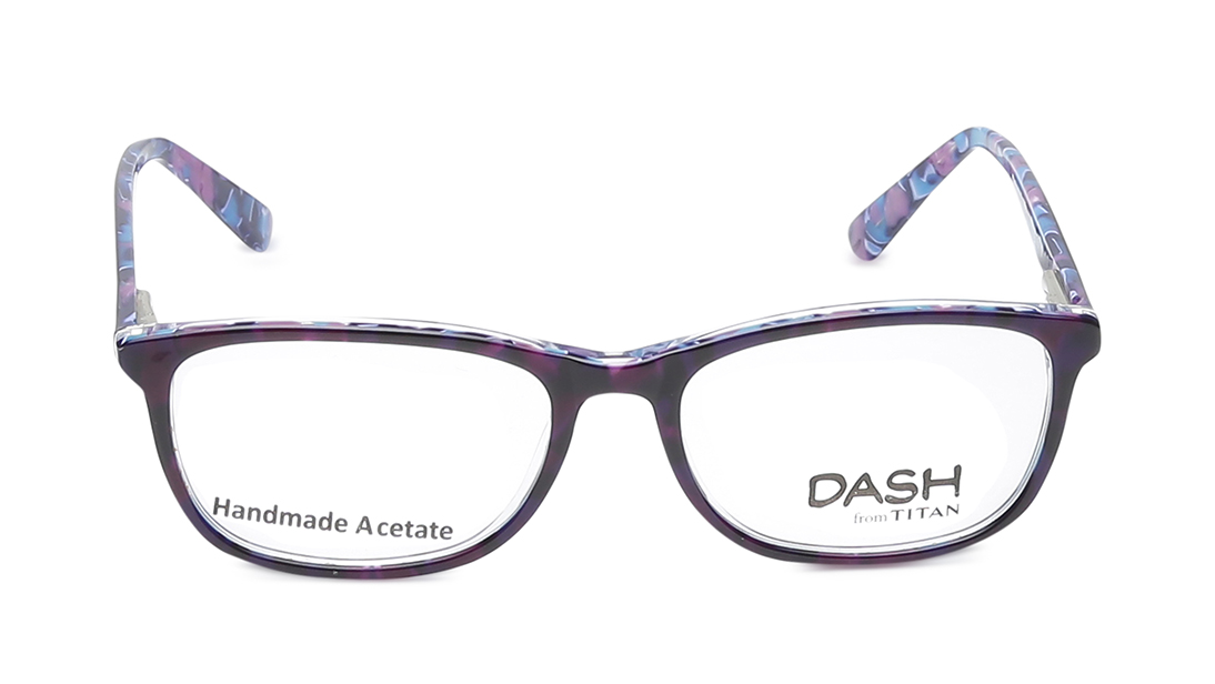 Image 1 of Purple Wayfarer Eyeglasses for Kids from Dash Available at Titan Eye+