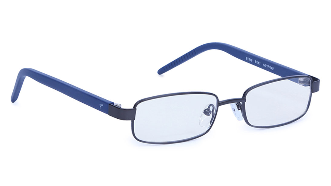 Image 1 of Gun Metal Rectangle Eyeglasses for Men from Titan Available at Titan Eye+
