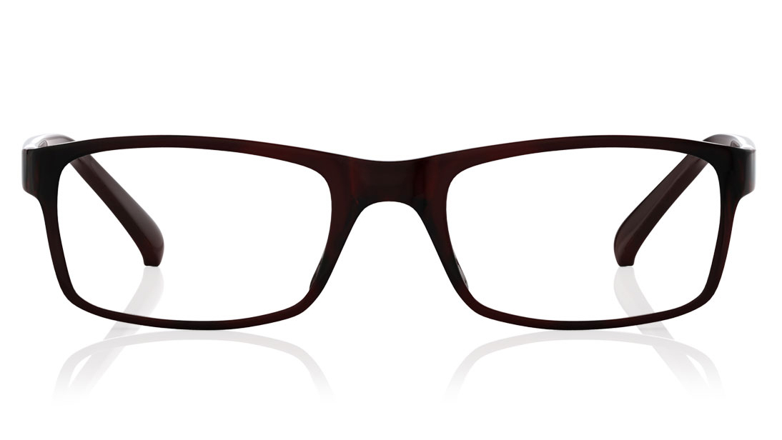 Image 1 of Brown Rectangle Rimmed Eyeglasses (E1391A1A1|50) from Titan Available at Titan Eye+