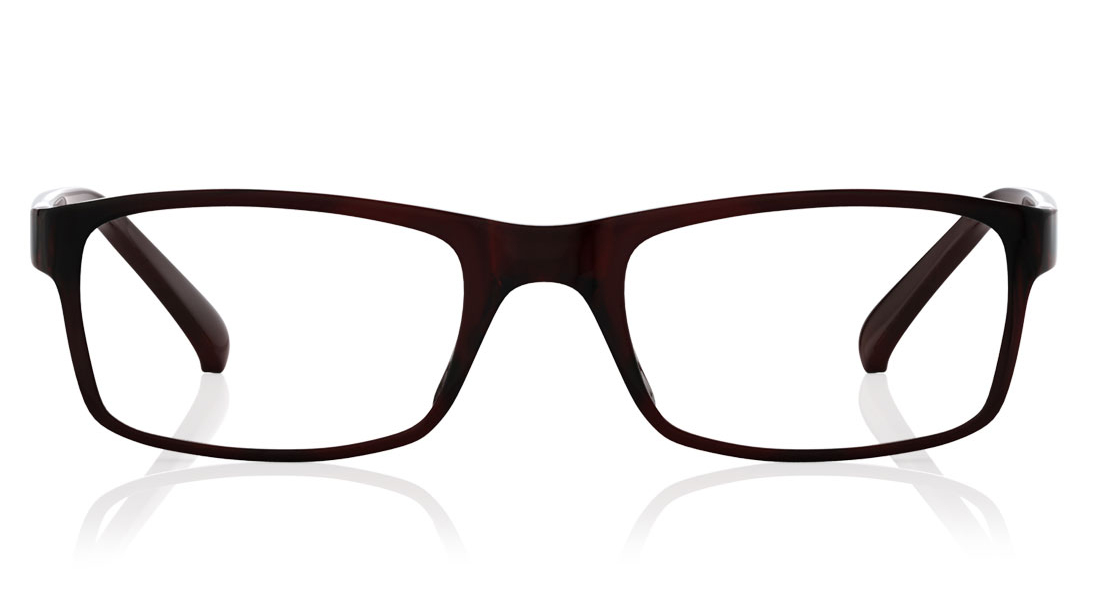 Image 1 of Brown Rectangle Computer Glasses for Men from Titan Available at Titan Eye+