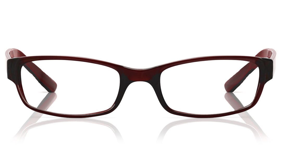 Image 1 of Maroon Rectangle Rimmed Eyeglasses (E1404A1A1|48) from Titan Available at Titan Eye+