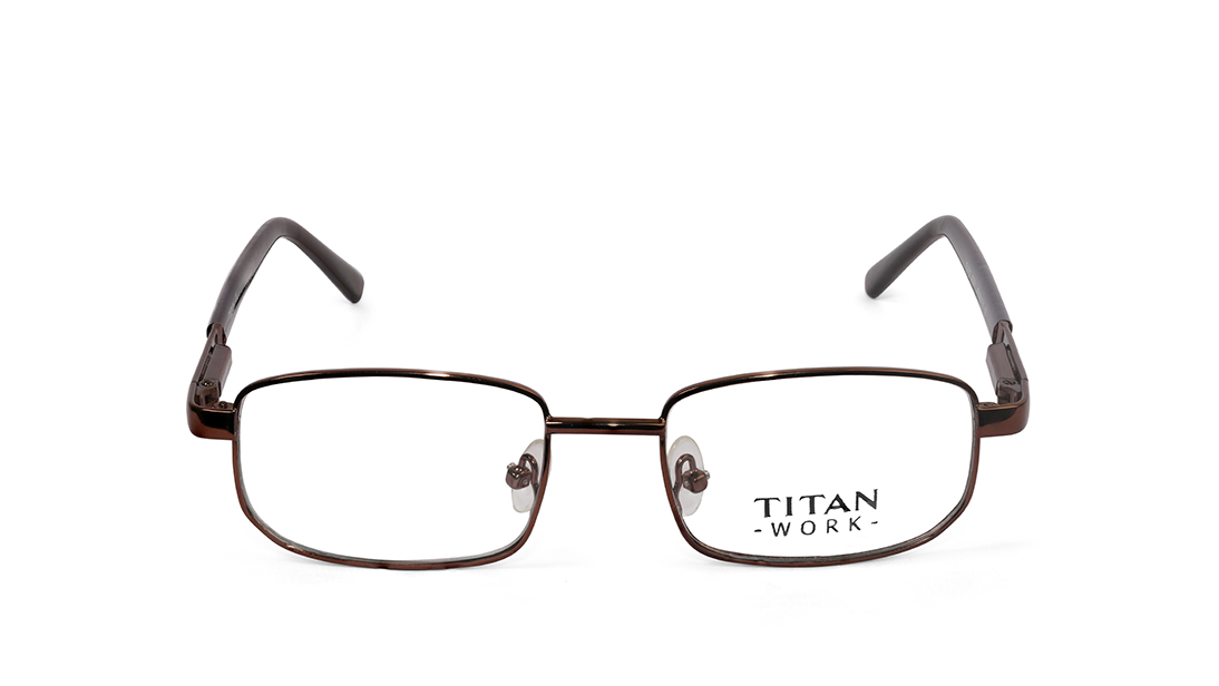 Image 1 of Copper Navigator Rimmed Eyeglasses (E1410A1A1|48) from Titan Available at Titan Eye+
